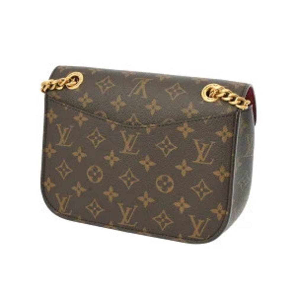 Louis Vuitton Chain Canvas Brown Monogram Shoulder Bag Passy
